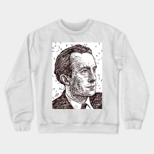 PAUL ELUARD ink portrait Crewneck Sweatshirt